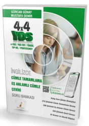 Pelikan Tıp Teknik Yayıncılık YDS İngilizce 4x4 Cümle Tamamlama Eş Anlamlı Cümle Çeviri Soru Bankası - 1