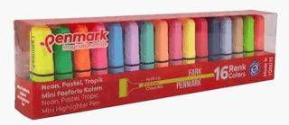 Penmark Mini Fosforlu Kalem 16 Lı Neon+Pastel+Tropik - 1