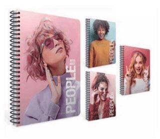 People Spiralli Sert Kapak Defter 17x24 120 Yaprak Kareli - 1