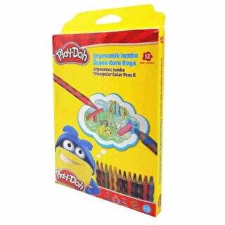 Play-Doh Oluklu Jumbo Kuru Boya 12 Renk - 1