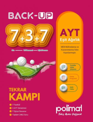 Polimat Yayınları AYT Back-Up 7+3+7 Kamp Kitabı – Eşit Ağırlık - 1