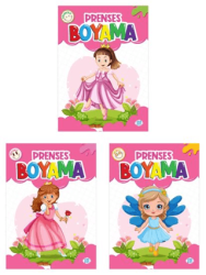 Prenses Boyama Kitabı 3 Kitap - Dokuz Çocuk