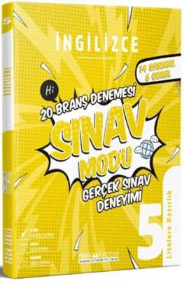 5. Sınıf İngilizce Sınav Modu 20 Branş Denemesi - 1