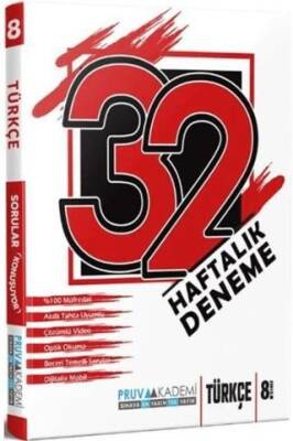 Pruva Akademi 8. Sınıf Türkçe 32 Haftalık Deneme - 1
