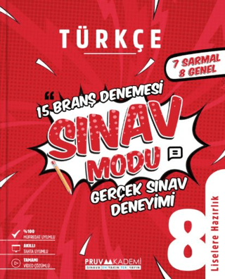 Pruva Akademi 8. Sınıf Türkçe Branş Denemesi - 1