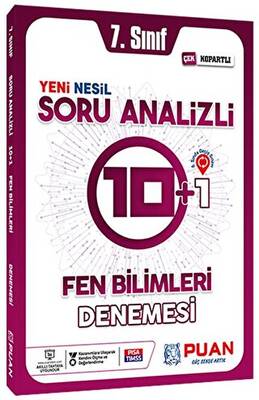 Puan Yayınları Puan Yayınları 7. Sınıf Fen Bilimleri Soru Analizli 10+1 Deneme - 1