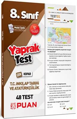 Puan Yayınları Puan Yayınları 8. Sınıf LGS T.C. İnkılap Tarihi ve Atatürkçülük Yaprak Test - 1