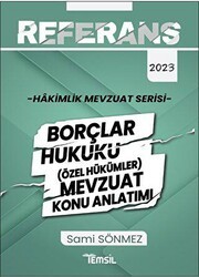 Referans Hakimlik Mevzuat Serisi Borçlar Hukuku -  Özel Hükümler Mevzuat Konu Anlatımı - Temsil Kitap