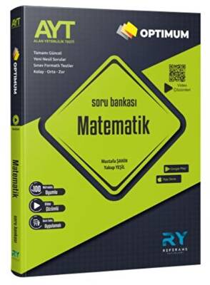 Referans Yayınları AYT Optimum Matematik Tamamı Video Çözümlü Soru Bankası Akıllı Tahta Uyumlu - 1
