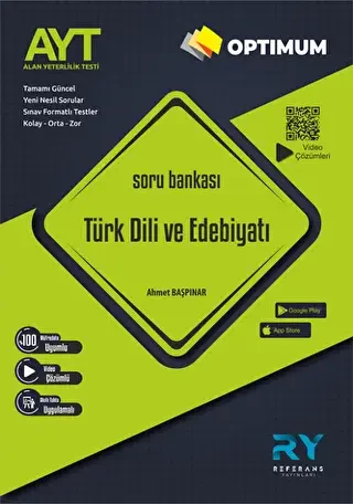 Referans Yayınları AYT Optimum Türk Dili ve Edebiyatı Soru Bankası Akıllı Tahta Uyumlu - Referans Yayınları