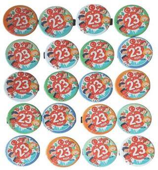 Renkli Tasarım 23 Nisan Rozeti - 1