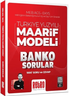 Retro Yayıncılık 2025 MEB-AGS EKYS Türkiye Yüzyılı Maarif Modeli Banko Sorular Soru Bankası - 1