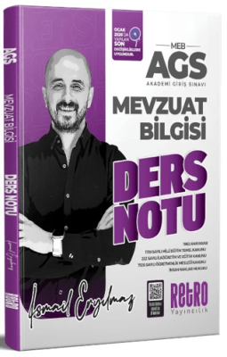 2026 MEB-AGS Mevzuat Bilgisi Ders Notu - 1