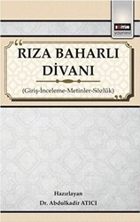 Rıza Baharlı Divanı - Eğitim Yayınevi - Bilimsel Eserler