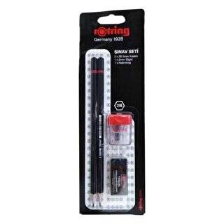 Rotring Rotring Sınav Seti 2B Sınav Kalemi 2 Li + Silgi + Kalemtıraş - 1
