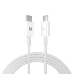 S-link SL-C124 Type C to Type C Quick Super Charge 1m 20V 5A 100Watt PD 3.0 Data ve Şarj Kablosu Beyaz - S-link