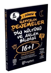 Saydam Yayınları 8. Sınıf LGS Din Kültürü ve Ahlak Bilgisi 1. Dönem 16+1 Haftalık Kazanım Denemeleri - 1