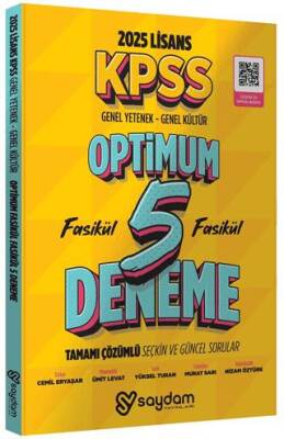 Saydam Yayınları KPSS Lisans Genel Yetenek Genel Kültür 5`li Çözümlü Deneme Seti - 1