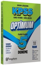 2026 KPSS Genel Yetenek Genel Kültür Lisans Optimum 5 Deneme Fasikül Çözümlü - Saydam Yayınları