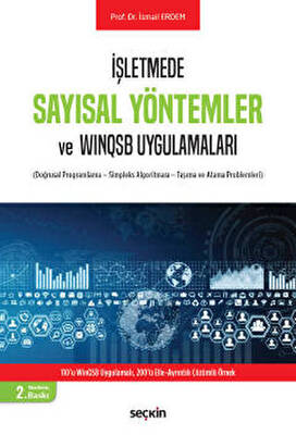 Sayısal Yöntemler ve WinQSB Uygulamaları - 1
