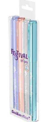Scrikss Festıval Jel Kalem 0.7 Mm Pastel Renkler 4Lü Blister - 1