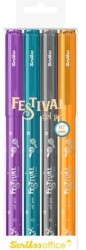 Scrikss Festıval Jel Kalem 0.7 Mm Vivid Renkler 4Lü Blister - Scrikss