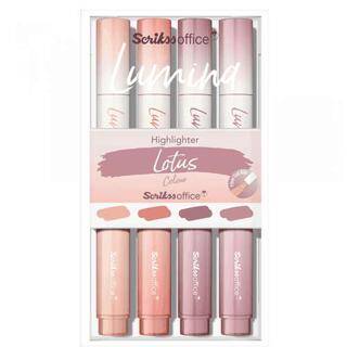 Scrikss Lumına Fosforlu Kalem Lotus 4 Lü Set - 1