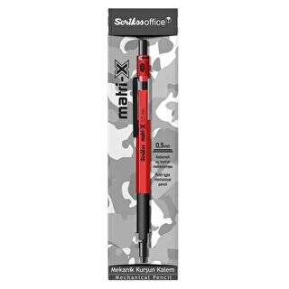 Scrikss Matri-X Versatil Uçlu Kalem Kırmızı 0.5 Mm Şeffaf Ambalaj - 1