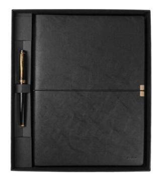 Scrikss Sd700-B1 Premıum Defter Toledo B5 Siyah & 38 Roller Siyah Altın Set - 1