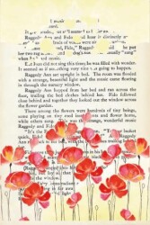 Şeffaf Ayraç 10 - Kırmızı Çiçek - Vivago Art