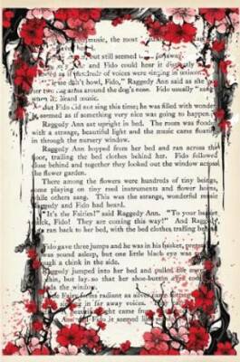 Şeffaf Ayraç 20 - Kırmızı Dallar - 1