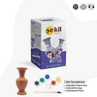Şekil Seramik Obje Vazo Saksı Boyama Seti - 1