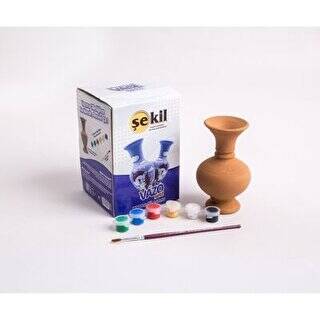 Şekil Seramik Obje Vazo Saksı Boyama Seti - 1