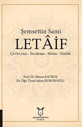 Şemsettin Sami Letaif - Akademisyen Kitabevi