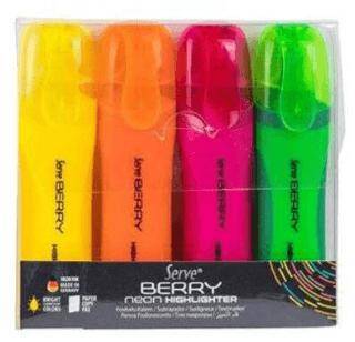 Serve Berry Fosforlu Kalem Neo 4`lü - 1