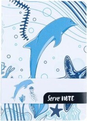 Serve Note Defter 15X21 Çizgili Desenli Gök Mavi - Serve