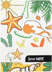 Serve Note Defter 15X21 Çizgili Desenli Hardal Sarı - Serve