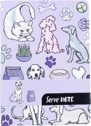 Serve Note Defter 15X21 Çizgili Desenli Lavanta - Serve