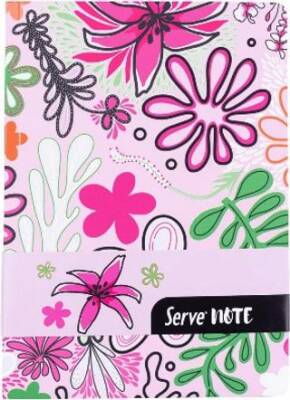 Serve Note Defter 15X21 Çizgili Desenli Şeker Pembe - 1