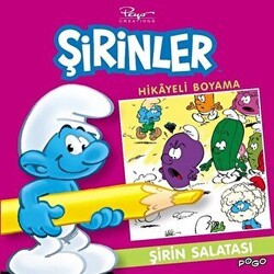 Şirin Salatası Hikayeli Boyama - Şirinler - Pogo Çocuk