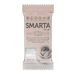 Smarta Akıllı Model Hamuru Metalik Gümüş 60Gr - Smarta