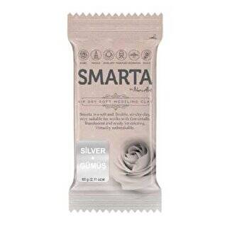 Smarta Akıllı Model Hamuru Metalik Gümüş 60Gr - 1