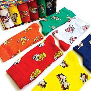 Socks Stations 6li Fast Food Desenli Çorap - 1