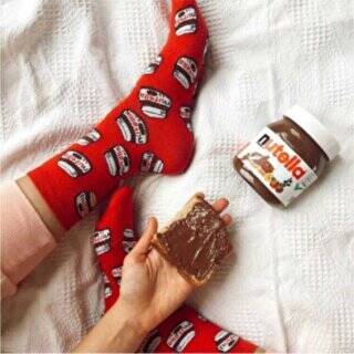 Socks Stations 6lı Renkli Nutella Çorap Kutusu - 1
