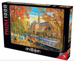 Sonbaharda Notre Dame 1000 Parça Puzzle - Anatolian