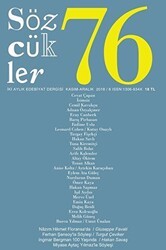 Sözcükler Dergisi Sayı: 76 Kasım - Aralık 2018 - Sözcükler Yayınları