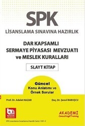 Akademi Consulting Training SPK Lisanslama Sınavına Hazırlık Dar Kapsamlı Sermaye Piyasası Mevzuatı ve Meslek Kuralları Slayt Kitap - 1