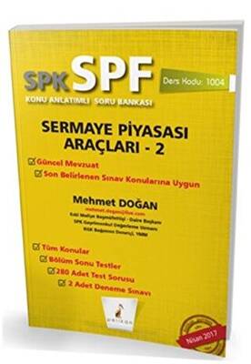 SPK - SPF Sermaye Piyasası Araçları 2 Konu Anlatımlı Soru Bankası