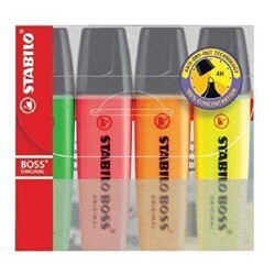 Stabilo Boss Original Fosforlu Kalem 4Lü Paket - Stabilo