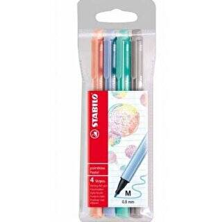 Stabilo Pointmax Keçe Uçlu Kalem 4 Renk Pastel - 1